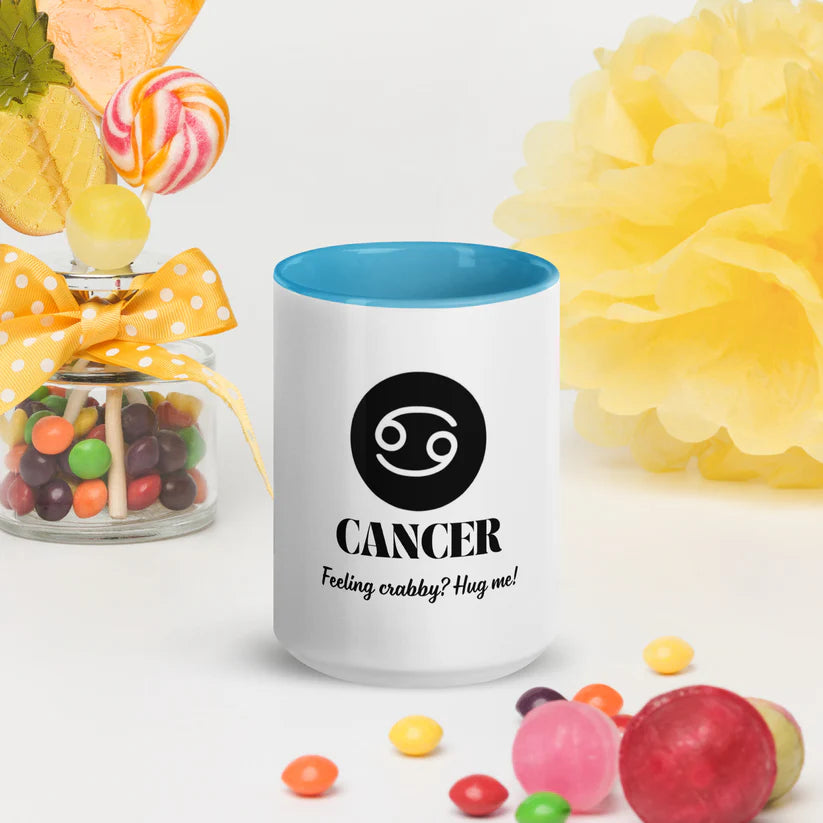 Cancer Zodiac Sign Astrology White Glossy Mug