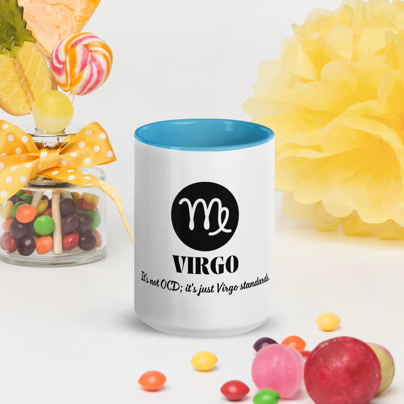 Virgo Zodiac Sign Astrology White Glossy Mug