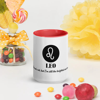 Leo Zodiac Sign Astrology White Glossy Mug