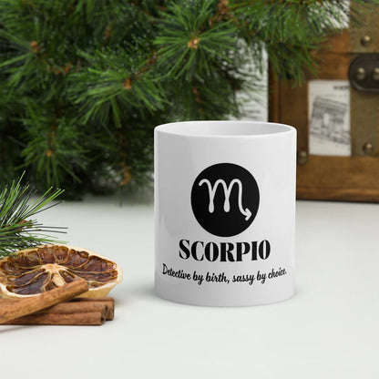 Scorpio Zodiac Sign Astrology White Glossy Mug