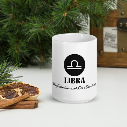 Libra Zodiac Sign Astrology White Glossy Mug